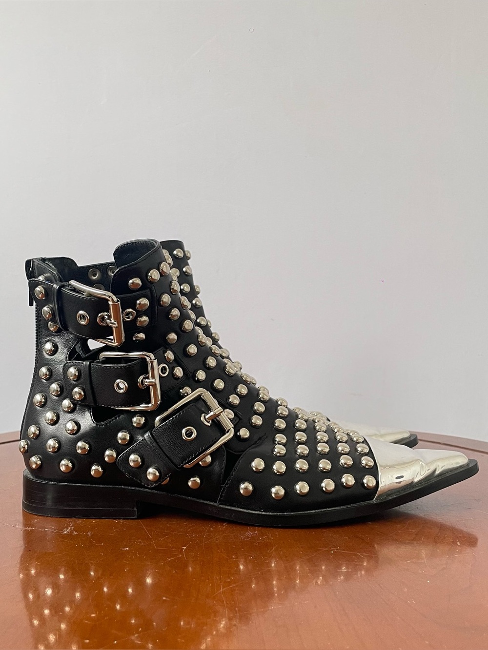 Jeffrey Campbell Trespass Studded Black Ankle boots | US 7